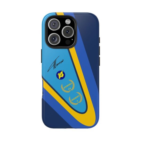10949976907323897380_4096.jpeg Fernando Alonso Blue & Yellow F1 Champion Phone Case