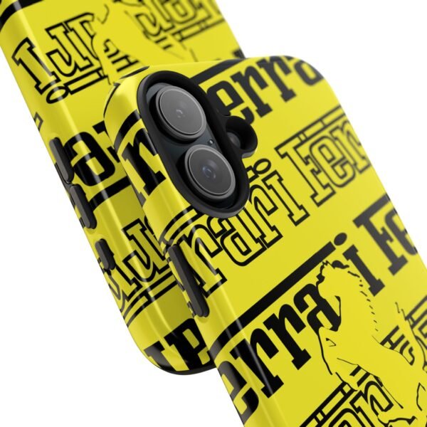 13258926888442802603_4096.jpeg Ferrari Yellow Black Tough Phone Case