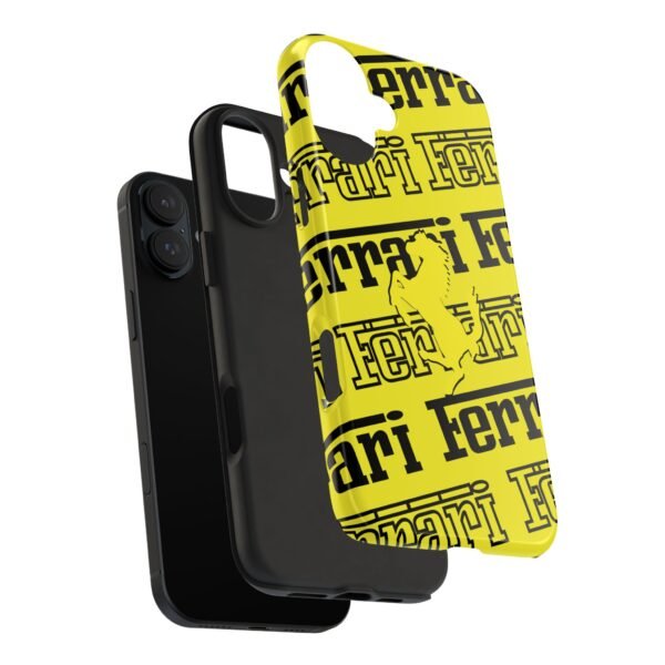 17198319866506070993_4096.jpeg Ferrari Yellow Black Tough Phone Case