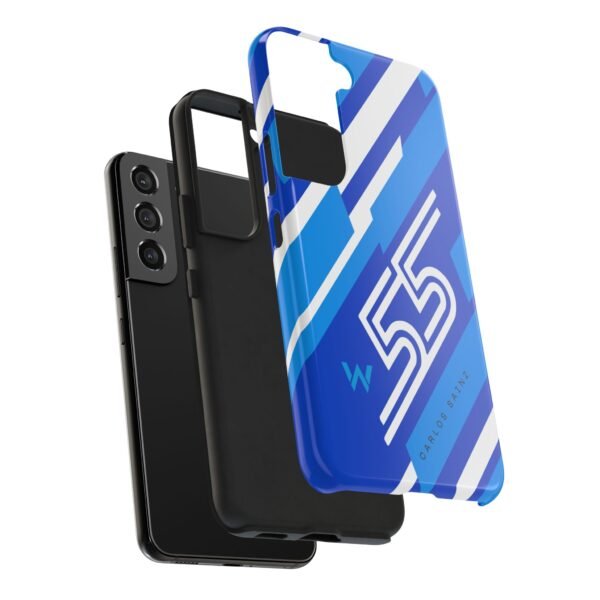 2076682972600855466_4096.jpeg Carlos Sainz 55 Blue and White F1 Phone Case