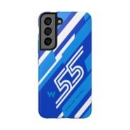 Carlos Sainz 55 Blue and White F1 Phone Case