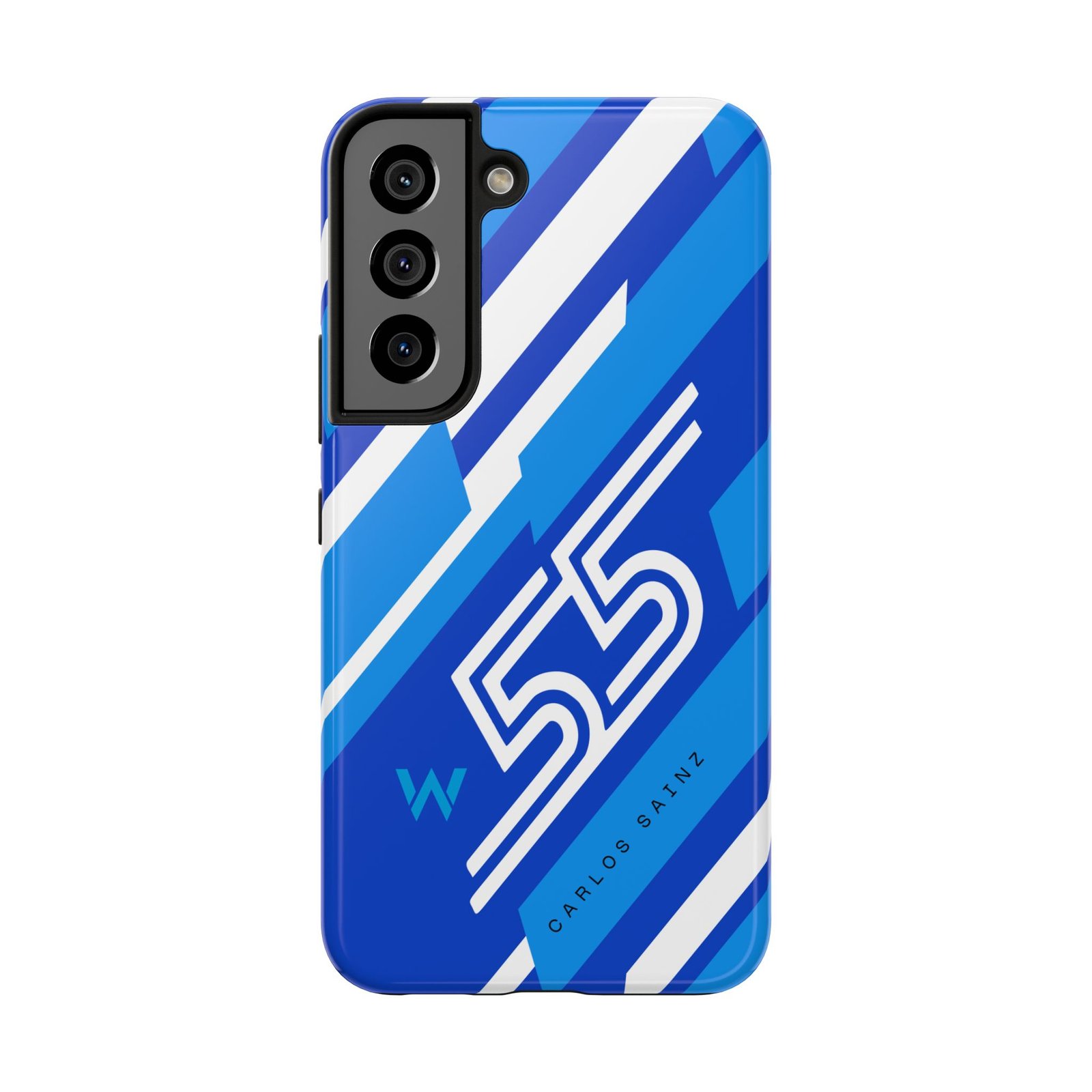 2141722385511198877_4096.jpeg Carlos Sainz 55 Blue and White F1 Phone Case