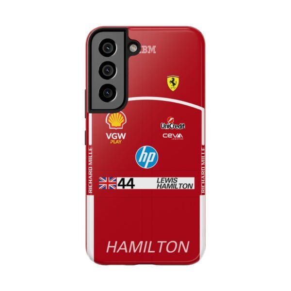 3856892322346725402_4096.jpeg Lewis Hamilton 2025 Ferrari Formula 1 Race suit inspired phone case for iPhone, Samsung Galaxy, and Google Pixel Devices