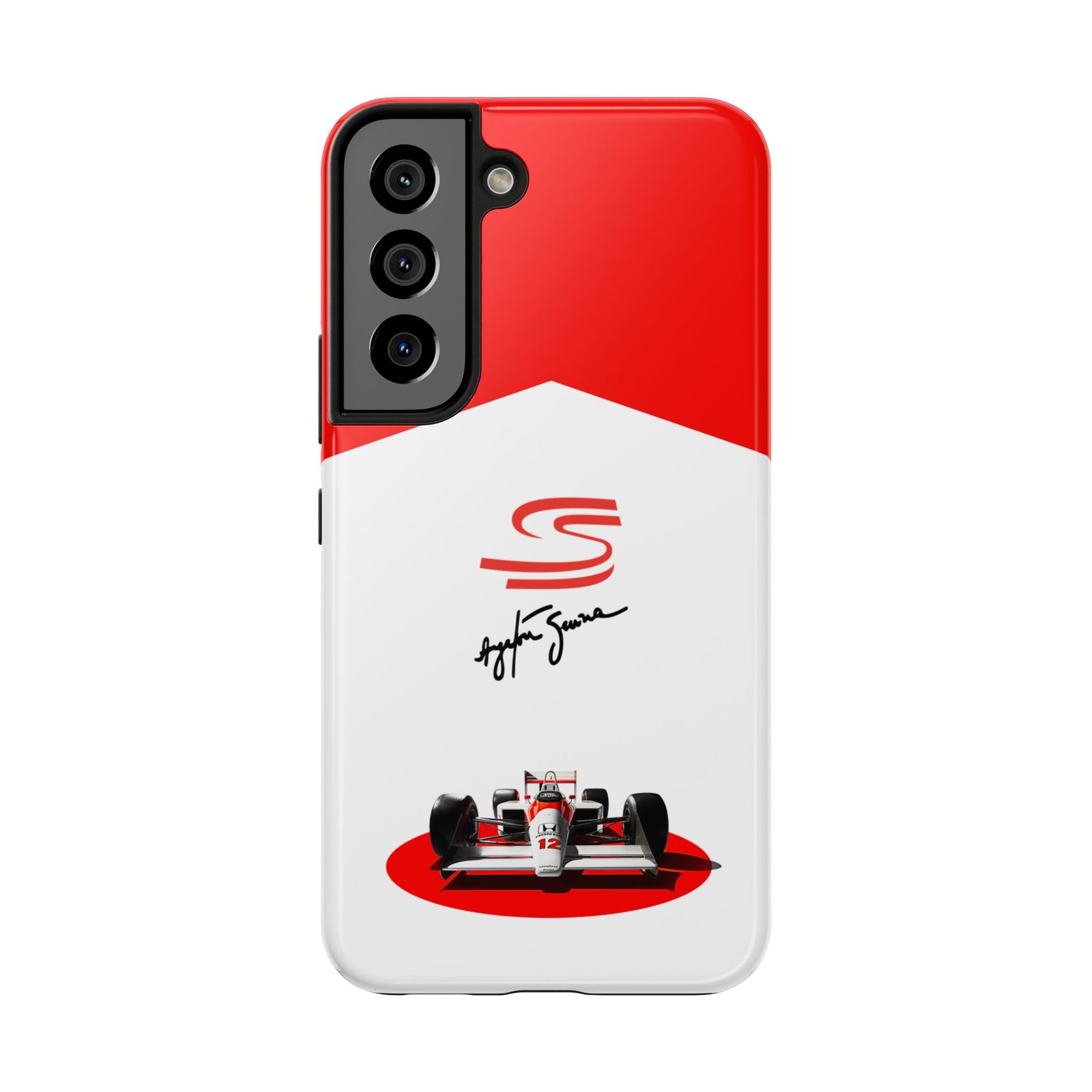 4399716516880340110_4096.jpeg Senna McLaren Red White Phone Case