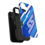 4612681288591885796_4096.jpeg Carlos Sainz 55 Blue and White F1 Phone Case