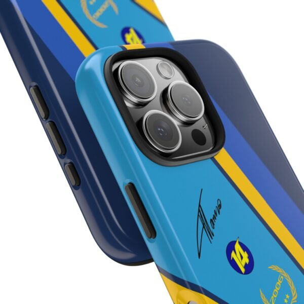 4852414587021699474_4096.jpeg Fernando Alonso Blue & Yellow F1 Champion Phone Case