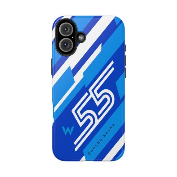 5065239053623737317_4096.jpeg Carlos Sainz 55 Blue and White F1 Phone Case