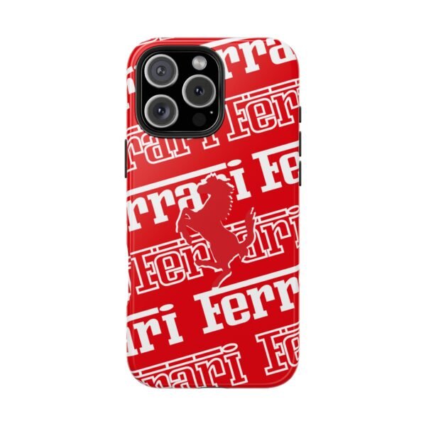9155340102791850762_4096.jpeg Ferrari Red White Tough Phone Case
