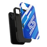 Carlos Sainz 55 Blue and White F1 Phone Case