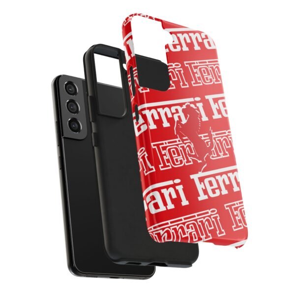 9713343066927373416_4096.jpeg Ferrari Red White Tough Phone Case
