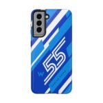 9887971172598316060_4096.jpeg Carlos Sainz 55 Blue and White F1 Phone Case