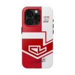 Charles Leclerc Red and White Phone Case