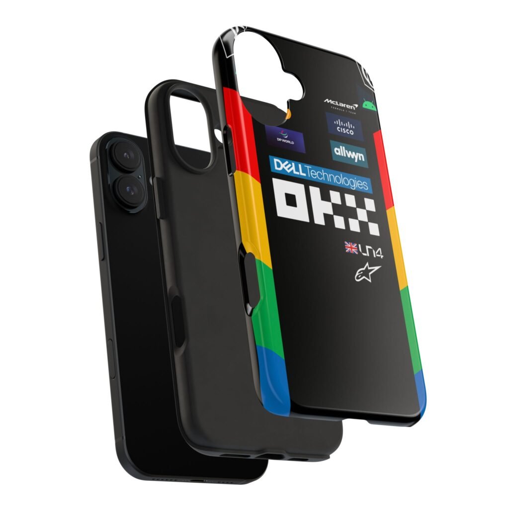 NOR F1 British GP 2025 Chrome Race Suit Phone Case