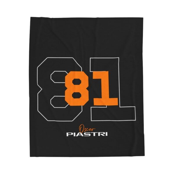 11085319239774352270_2048.jpeg Oscar Piastri PIA 81 Velveteen Plush Blanket Racing Throw Soft Plush Blanket with Number 81 Racing Design Snuggly Motorsport PIA 81 Throw Blanket Warm Oscar Piastri Racing Fan Blanket Cozy Formula 1 Racing Number 81 Plush Blanket