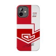 Charles Leclerc Red and White Phone Case for iPhone Ferrari-inspired Charles Leclerc Samsung Cover Red & White Ferrari F1 Phone Case Charles Leclerc Marble Effect iPhone Case Tough Ferrari Red and White Phone Cover