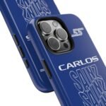 Carlos Sainz Williams Phone Case – Blue Typography F1 Cover