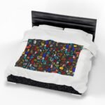 11676540877766667370_2048.jpeg 2025 F1 Doodle Plush Throw Blanket – Cozy Home Décor for Racing Fans