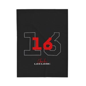 Charles Leclerc Number 16 Racing Blanket Formula 1 Ferrari Plush Throw Blanket Charles Leclerc Velveteen Blanket for F1 fans Snuggly Ferrari Racing Blanket Home Décor