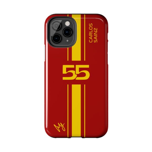 Carlos Sainz Red Yellow Stripe Phone Case iPhone Ferrari F1 Carlos Sainz Samsung Cover Red and Yellow Stripe Racing Phone Case Carlos Sainz F1 Motorsport Phone Cover Ferrari Racing Phone Case Red Yellow