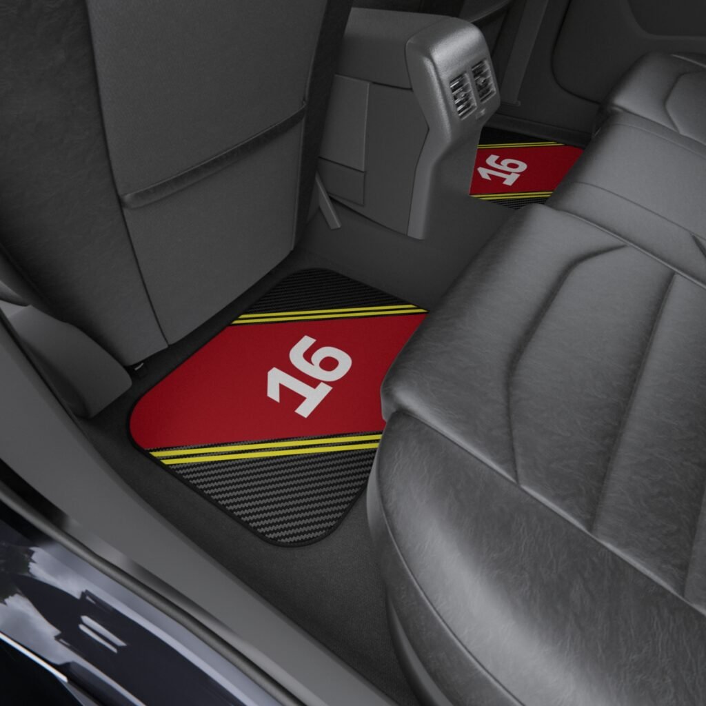 Charles Leclerc F1 Carbon Fiber Car Mats