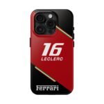 Charles Leclerc16 Red and Black Phone Case