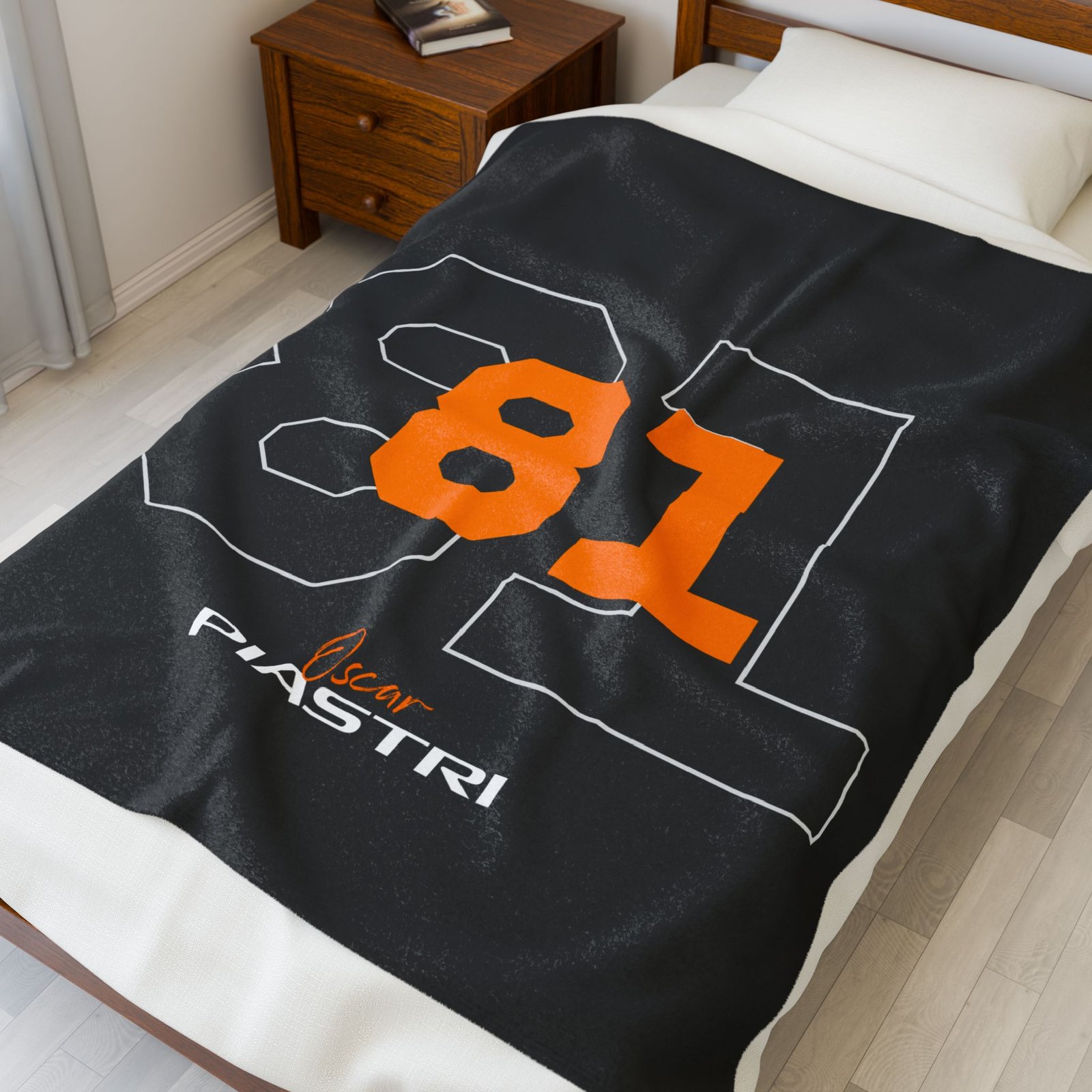 13493915239519369784_2048.jpeg Oscar Piastri PIA 81 Velveteen Plush Blanket Racing Throw Soft Plush Blanket with Number 81 Racing Design Snuggly Motorsport PIA 81 Throw Blanket Warm Oscar Piastri Racing Fan Blanket Cozy Formula 1 Racing Number 81 Plush Blanket