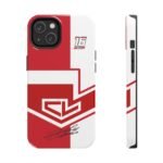Charles Leclerc Red and White Phone Case
