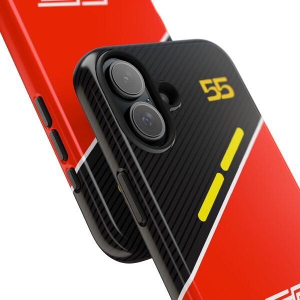 13803659893267964542_4096.jpeg Carlos Sainz Red and Carbon Fiber Tough Phone Case