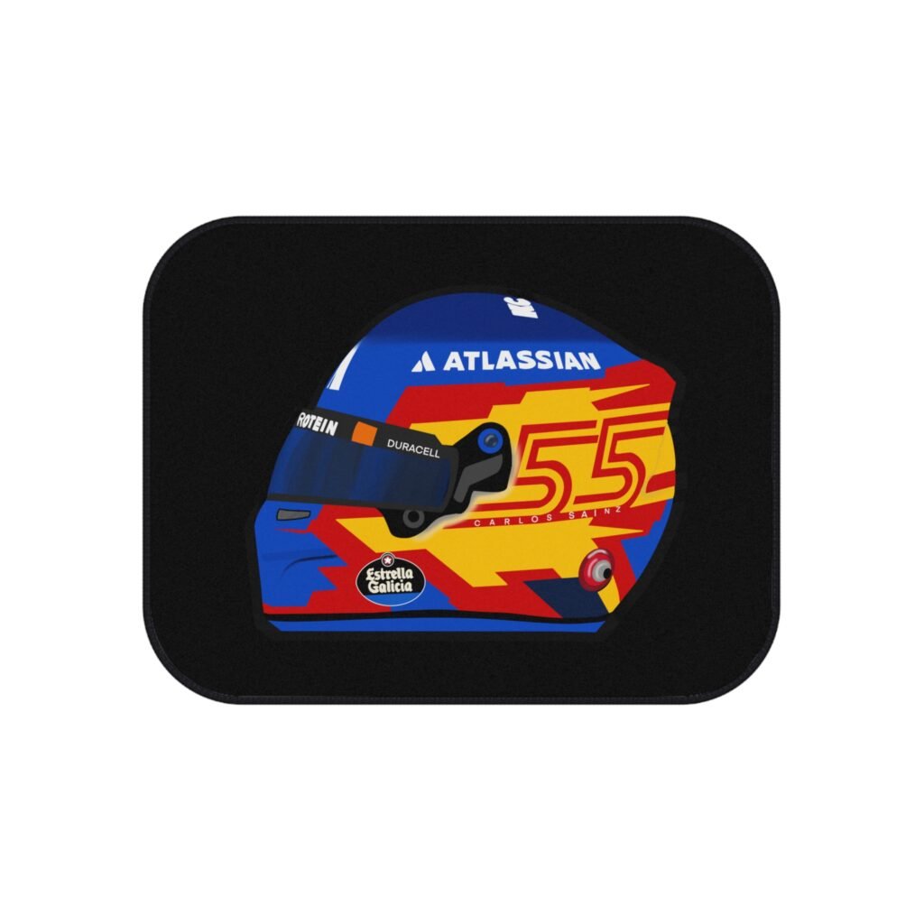 Carlos Sainz 55 Logo Helmet 2025 F1 Car Mats