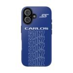 Carlos Sainz Williams Phone Case – Blue Typography F1 Cover