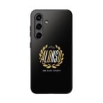 14474064242801848141_4096.jpeg Alonso 400 Race Starts Phone Case – Black & Gold F1 Cover