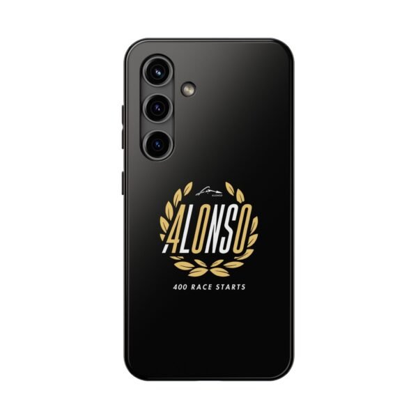 14474064242801848141_4096.jpeg Alonso 400 Race Starts Phone Case – Black & Gold F1 Cover