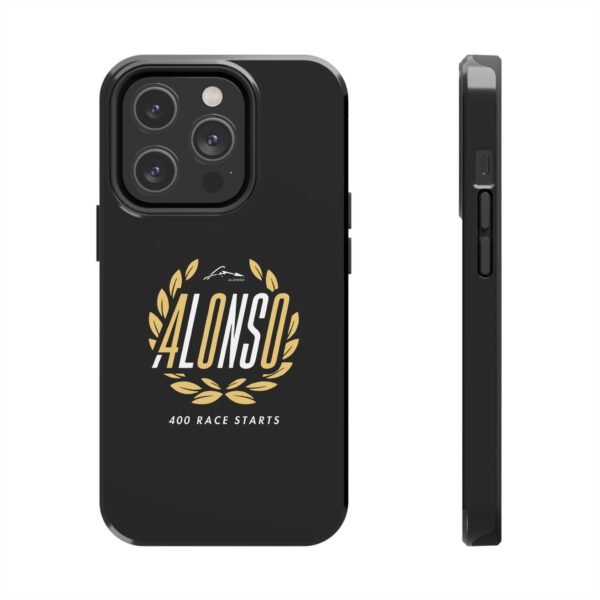 14702651658687669628_4096.jpeg Alonso 400 Race Starts Phone Case – Black & Gold F1 Cover