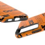 Oscar Piastri orange and black F1 Phone Case