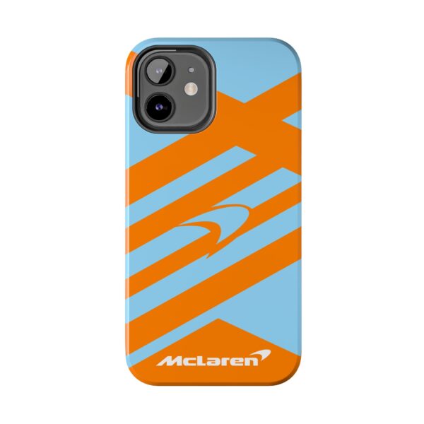 McLaren Blue Orange iPhone Case McLaren Tough Samsung Phone Case Blue and Orange McLaren Phone Cover McLaren Racing Design iPhone Case Durable McLaren Blue Orange Phone Case