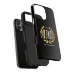 15440375379408611502_4096.jpeg Alonso 400 Race Starts Phone Case – Black & Gold F1 Cover