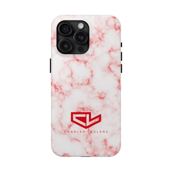 15480709172626582877_4096.jpeg Charles Leclerc Red and White Marble Phone Case