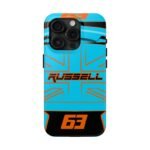 1564139813976795797_4096.jpeg George Russell Silverstone British GP F1 2025 Helmet Phone Case