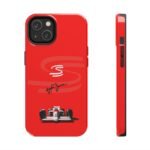 15863250081538209128_4096.jpeg Ayrton Senna Red Phone Case – F1 World Champion Cover