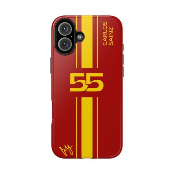 15946975532011438012_4096.jpeg Carlos Sainz Phone Case – Red Yellow iPhone & Samsung Cover
