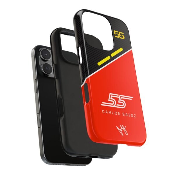 16331521943469928939_4096.jpeg Carlos Sainz Red and Carbon Fiber Tough Phone Case