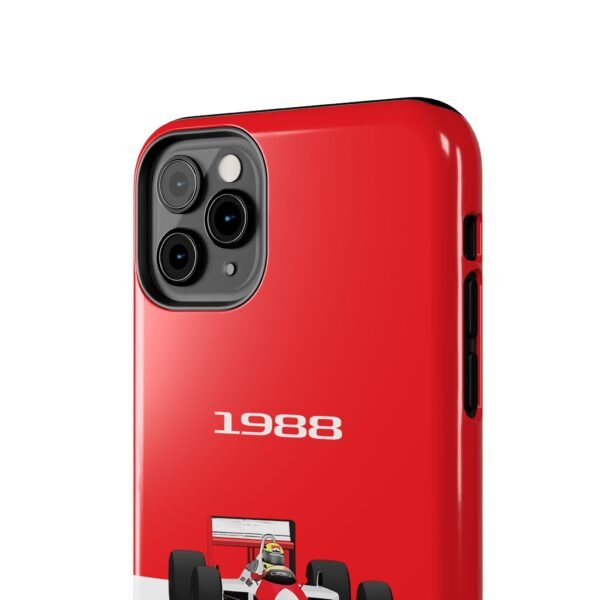 16590140298091066015_4096.jpeg Ayrton Senna Red and White F1 Phone Case