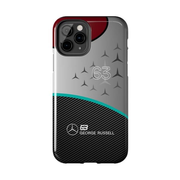 17292265949524652693_4096.jpeg George Russell F1 Black Grey Carbon Fiber Phone Case