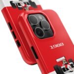 17536831430463710842_4096.jpeg Ayrton Senna Red and White F1 Phone Case