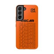 Oscar Piastri OP81 Typography Phone Case for iPhone and Samsung McLaren Orange OP81 Shockproof Racing Phone Cover