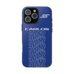 Carlos Sainz Williams Phone Case – Blue Typography F1 Cover