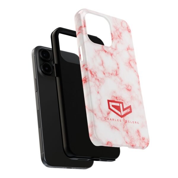 18403611949923328289_4096.jpeg Charles Leclerc Red and White Marble Phone Case