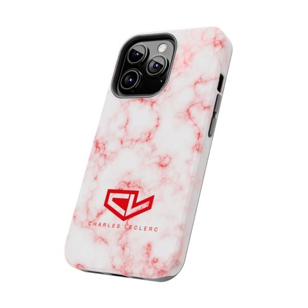 18416733586881561836_4096.jpeg Charles Leclerc Red and White Marble Phone Case