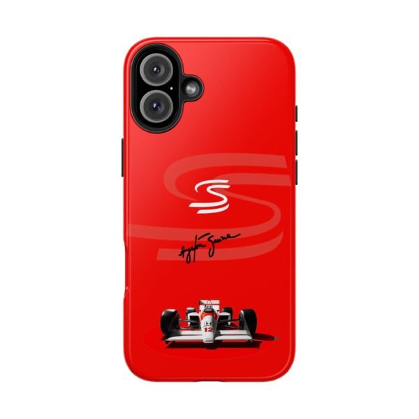 2040791246765789600_4096.jpeg Ayrton Senna Red Phone Case – F1 World Champion Cover