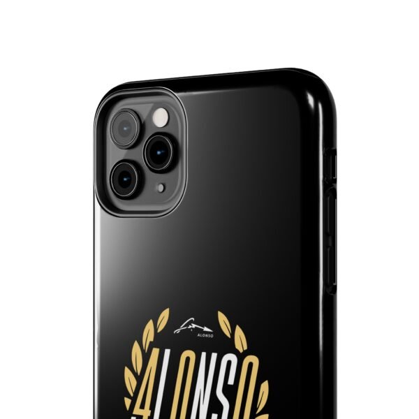 2094538364545967090_4096.jpeg Alonso 400 Race Starts Phone Case – Black & Gold F1 Cover